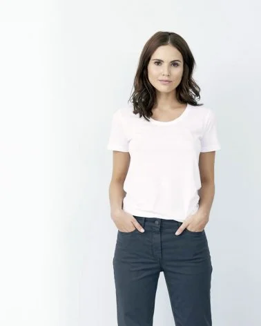Frieda - T-shirt donna a manica corta in 100% cotone biologico