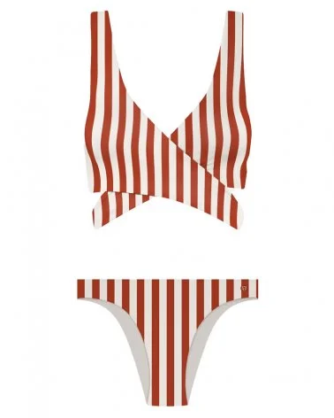 Cinnamon Stripes - Bikini Mare in poliestere riciclato