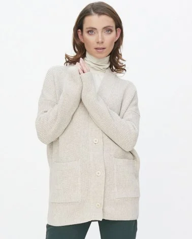 Nicole - Cardigan in cotone e lana biologici