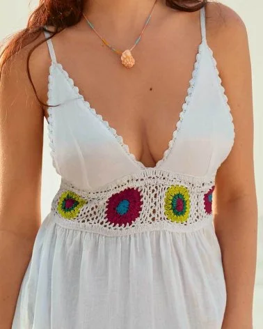Crochet Dress - Abito da Spiaggia in 100% Cotone