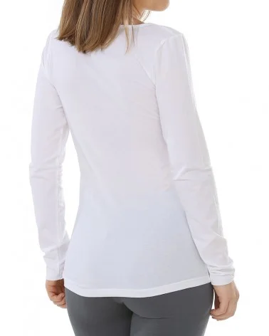 T-shirt donna a manica lunga in cotone organico